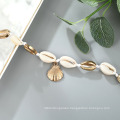 Popular Personality Fashion Natural Shell Scallop Woven Anklet Female